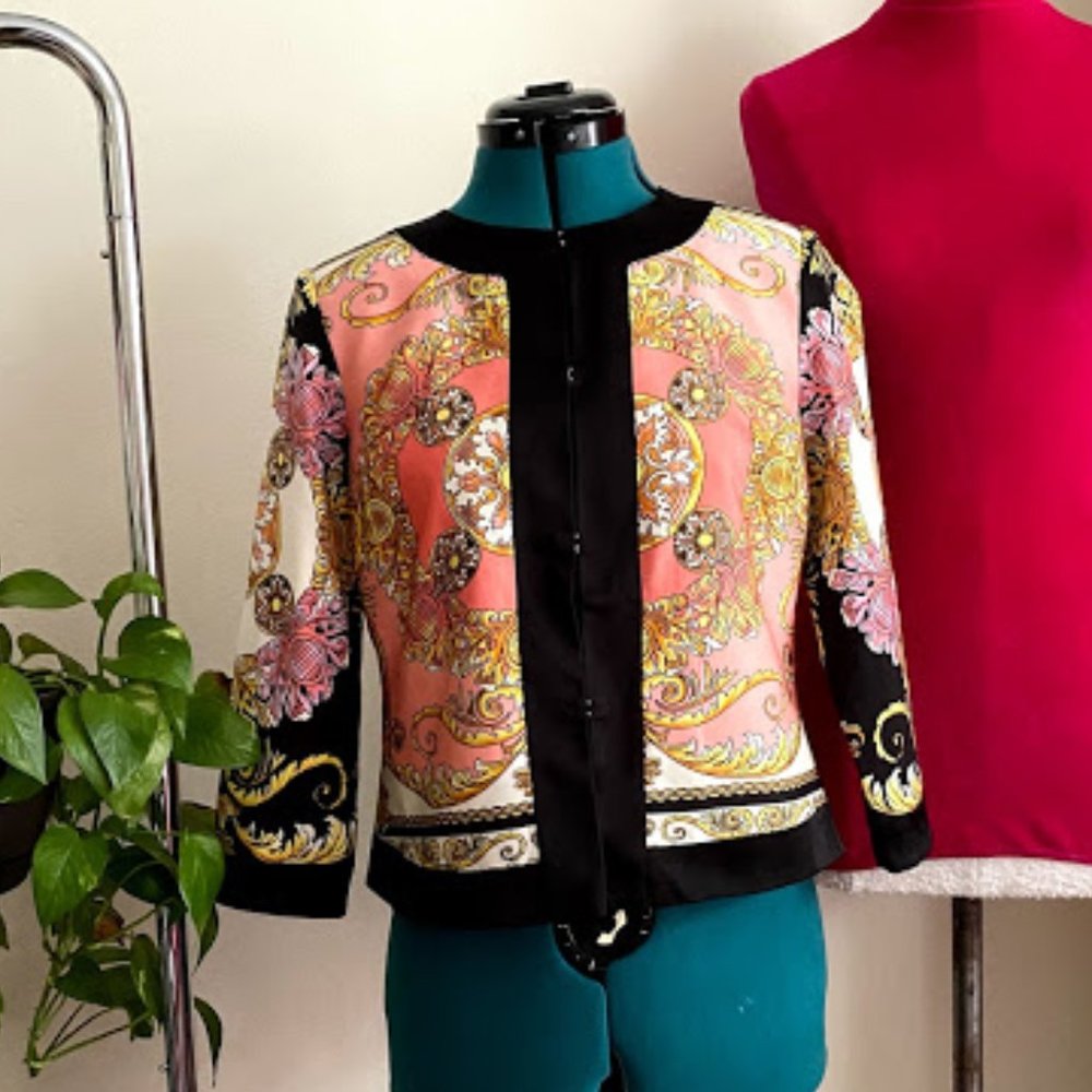 Boston Proper satin butterfly blazer size 0